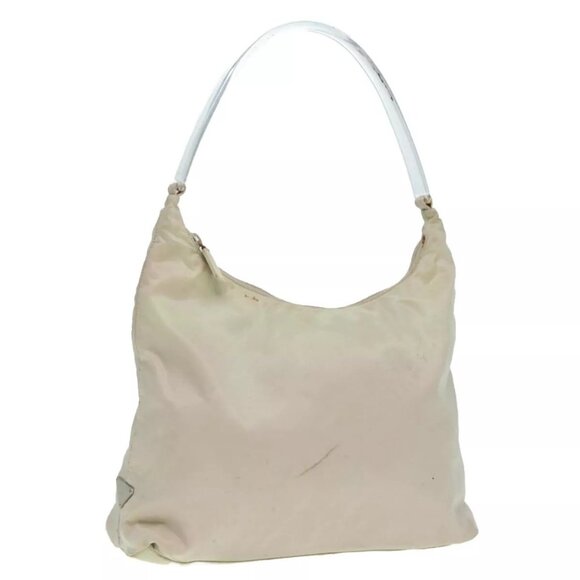 PRADA Hand Bag Nylon Beige Auth bs17497 - Picture 1 of 16